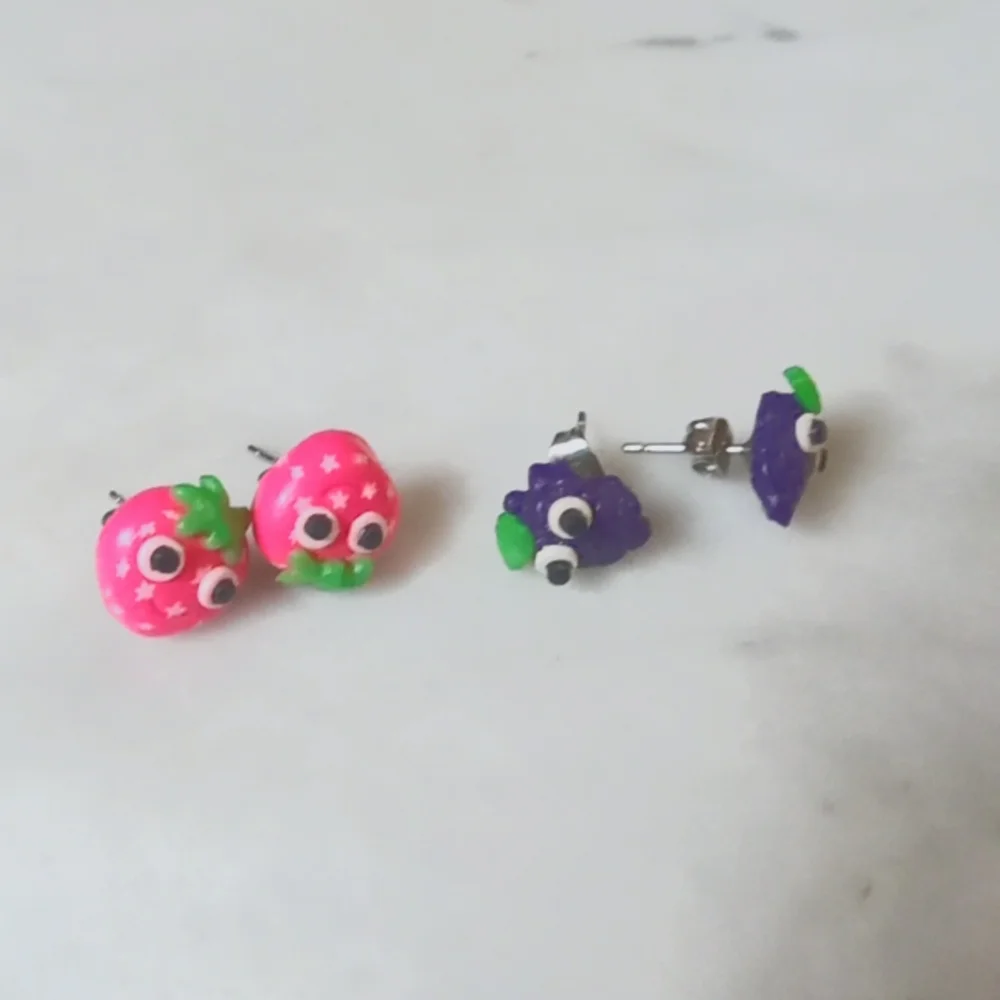 Tiny fruit earring bundle - Picture 1 of 2